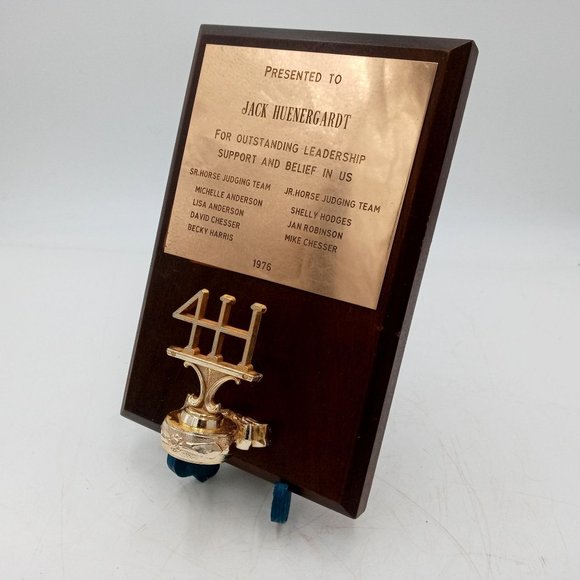 1976 4H Support Wall Plaque Vintage Western Art Decor 4 H Club - Picture 4 of 13